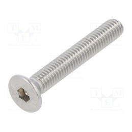 100 pcs x KRAFTBERG - K6X40-ISO10642-A2 - Screw, M6x40, 1, Head: countersunk, hex key, HEX 4mm, DIN 7991