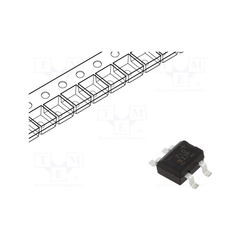 5 pcs x FAGOR - 1SMZG10GP TR - Bridge rectifier: single-phase, Urmax: 1kV, If: 800mA, Ifsm: 35A