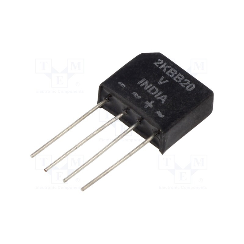 1 pcs x VISHAY - VS-2KBB20 - Bridge rectifier: single-phase, Urmax: 200V, If: 1.9A, Ifsm: 50A