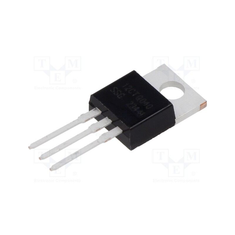 1 pcs x SMC DIODE SOLUTIONS - 12CTQ040 - Diode: Schottky rectifying, THT, 40V, 12A, TO220AB, , Ir: 800uA