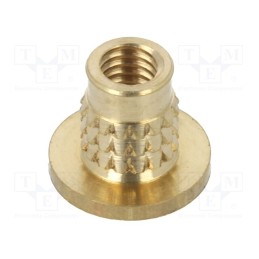 100 pcs x TAPPEX - 003M3 - Threaded insert, brass, M3, BN 37896, L: 5.2mm, MULTISERT®