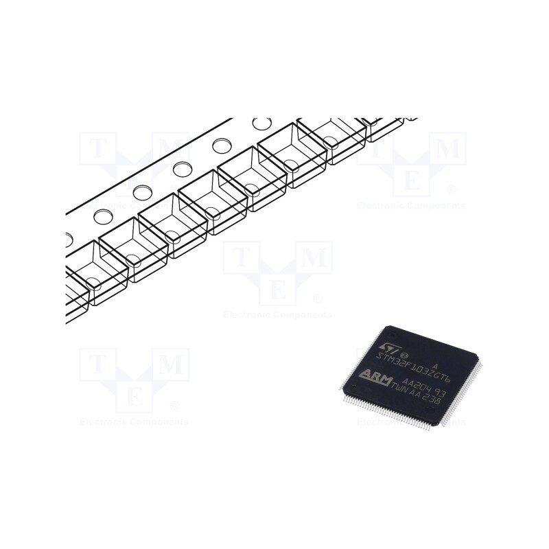 1 pcs x STMicroelectronics - STM32F103ZGT6TR - IC: ARM microcontroller, 72MHz, LQFP144, 2÷3.6VDC, -40÷85°C