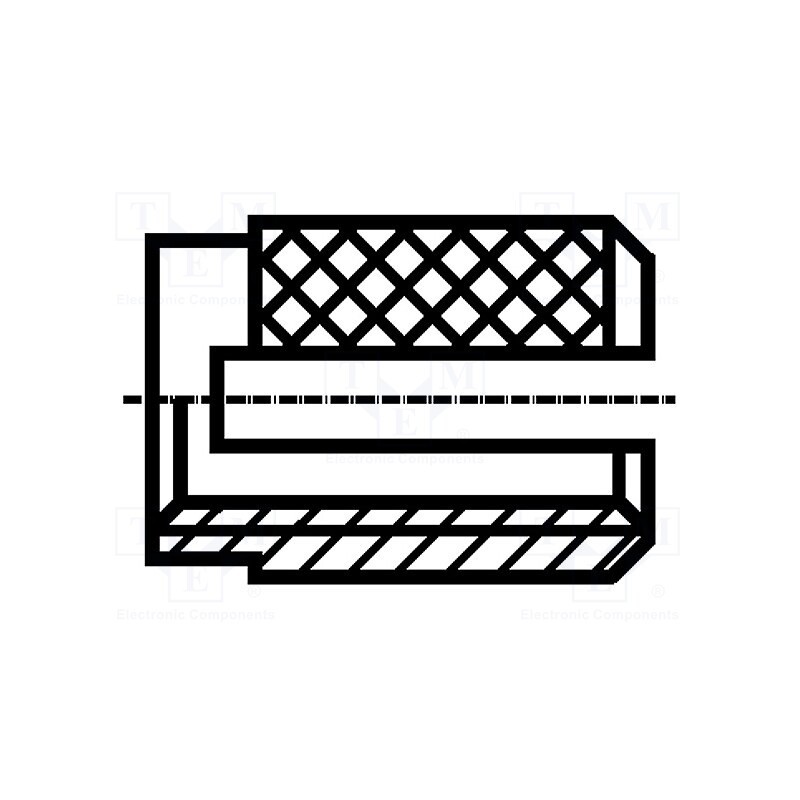 100 pcs x BOSSARD - 1386476 - Threaded insert, brass, M2, BN 1047, Features: for plastic
