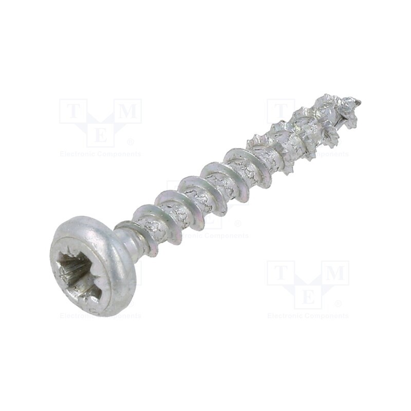 100 pcs x BOSSARD - 1083325 - Screw, 3.5x25, Head: cheese head, Pozidriv, PZ2, steel, zinc, SPAX®