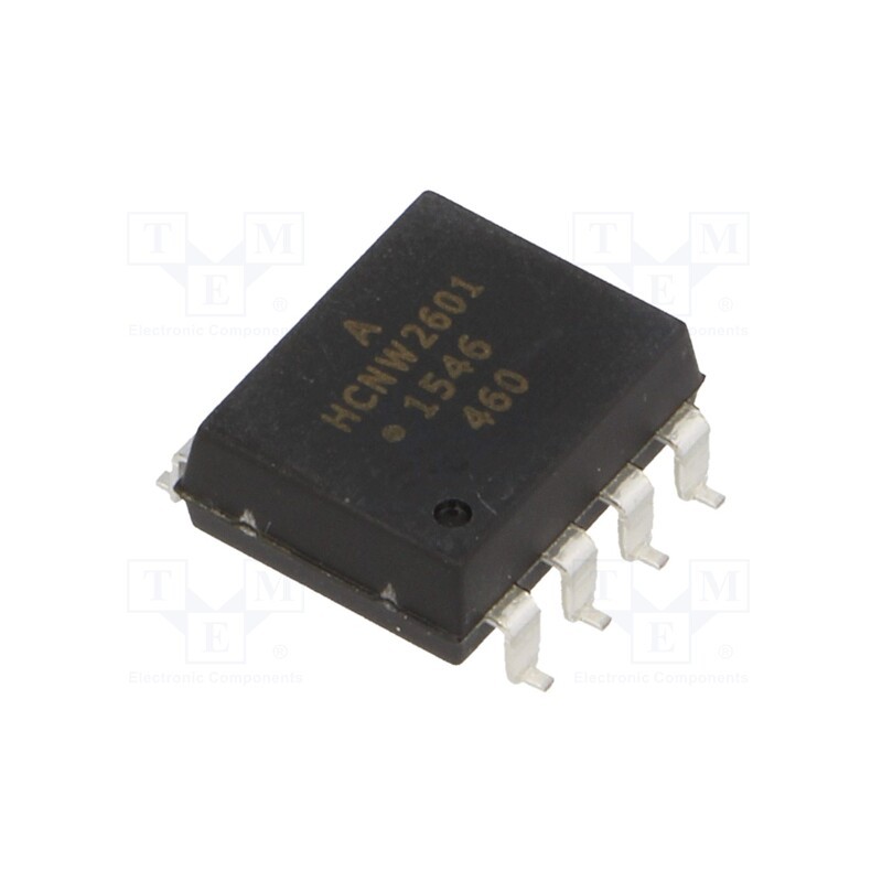 1 pcs x BROADCOM (AVAGO) - HCNW2601-300E - Optocoupler, SMD, Ch: 1, OUT: gate, 3.75kV, 10Mbps, Gull wing 8