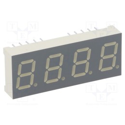 1 pcs x KINGBRIGHT ELECTRONIC - CC04-41SRWA - Display: LED, 7-segment, 10mm, 0.4', No.char: 4, red, 8÷18mcd