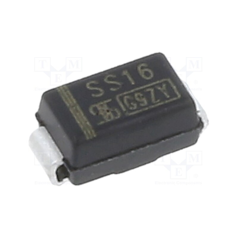5 pcs x TAIWAN SEMICONDUCTOR - SS16 M2G - Diode: Schottky rectifying, SMD, 60V, 1A, SMA,