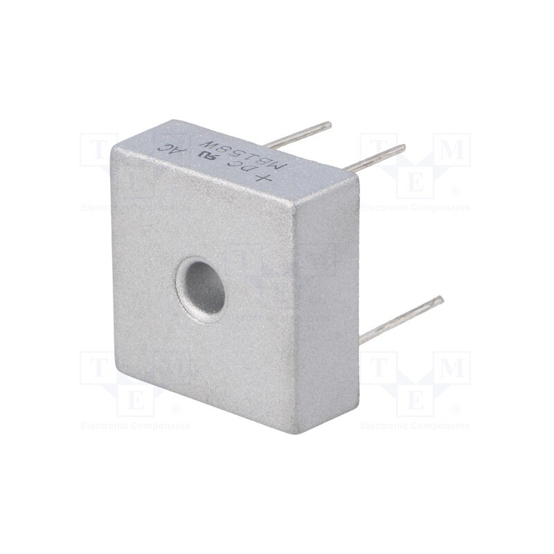 1 pcs x DC COMPONENTS - MB158W - Bridge rectifier: single-phase, Urmax: 800V, If: 15A, Ifsm: 300A