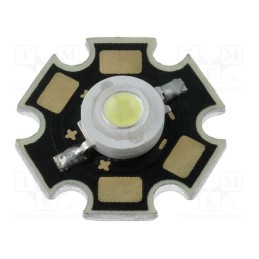 1 pcs x LUCKYLIGHT - LL-HP60NWEB - Power LED, STAR, white cold, 120°, P: 1W, 85÷100lm