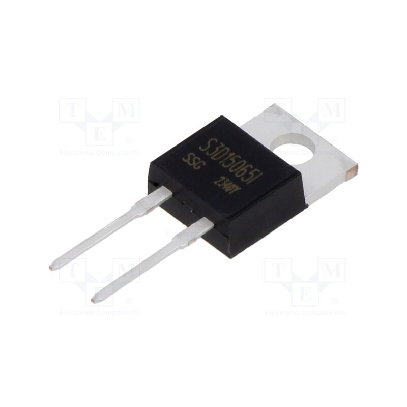 1 pcs x SMC DIODE SOLUTIONS - S3D15065I - Diode: Schottky rectifying, SiC, THT, 650V, 15A, 116W, TO220ISO
