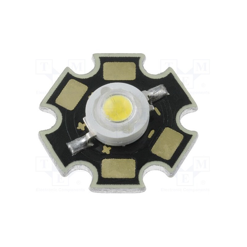 1 pcs x LUCKYLIGHT - LL-HP60NW6EB - Power LED, STAR, white warm, 120°, P: 1W, 80÷90lm