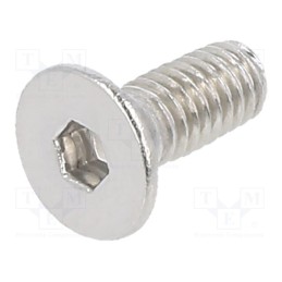 100 pcs x KRAFTBERG - K4X10-ISO10642-A2 - Screw, M4x10, 0.7, Head: countersunk, hex key, HEX 2,5mm, DIN 7991