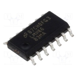 1 pcs x TEXAS INSTRUMENTS - LMH6683MA/NOPB - IC: operational amplifier, 190MHz, Ch: 3, SO14, 3÷12VDC, , 500nA