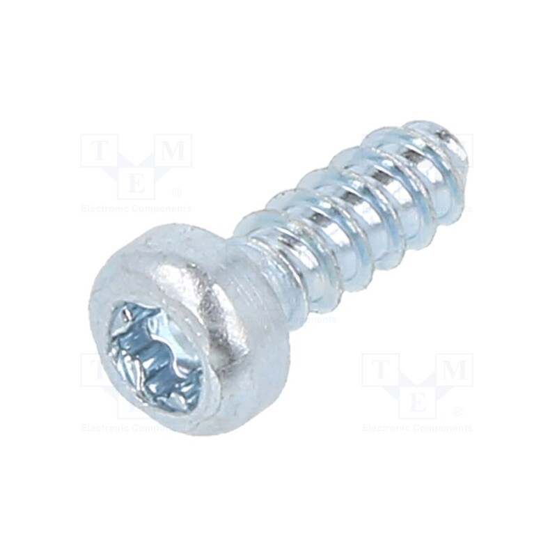 100 pcs x BOSSARD - 3304812 - Screw, for plastic, 3x8, Head: cheese head, Torx® PLUS, 10IP, steel