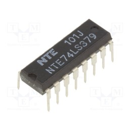 1 pcs x NTE Electronics - NTE74LS379 - IC: digital, D flip-flop, Ch: 8, TTL, THT, DIP16