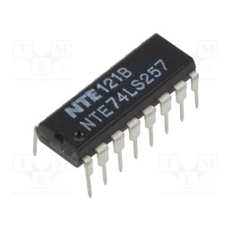1 pcs x NTE Electronics - NTE74LS257 - IC: digital, 2 to 1 line,multiplexer,data selector, Ch: 4, DIP16