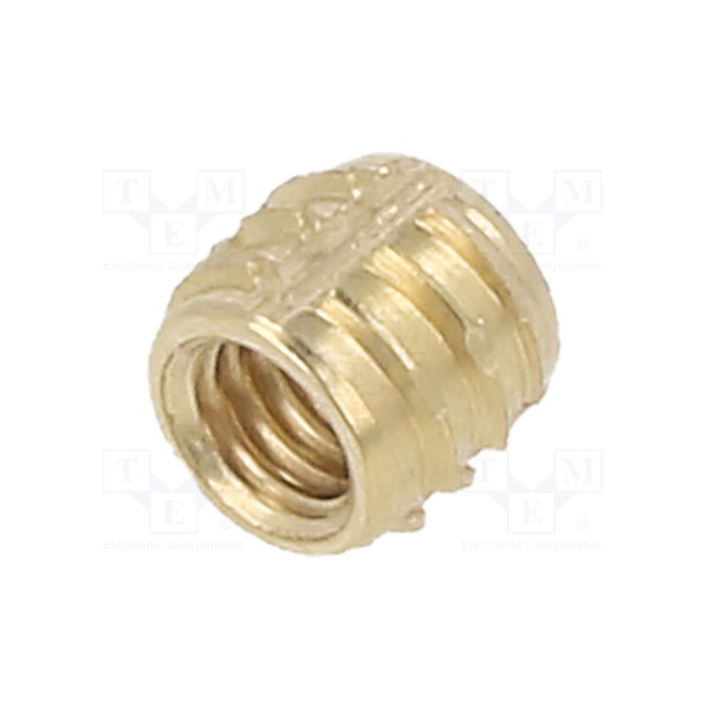 100 pcs x TAPPEX - 145M3 - Threaded insert, brass, M3, BN 37915, L: 4mm, Features: for plastic