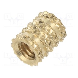 100 pcs x TAPPEX - 117M4 - Threaded insert, brass, M4, BN 37868, L: 7.12mm, HiMOULD®