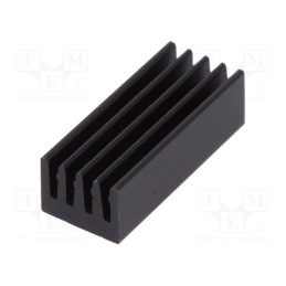2 pcs x FISCHER ELEKTRONIK - ICKSMDN19SA - Heatsink: extruded, black, L: 19mm, W: 8mm, H: 6mm, 37K/W, aluminium