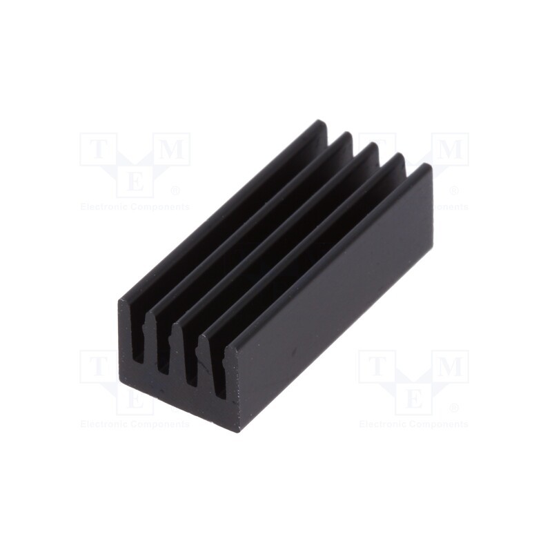 2 pcs x FISCHER ELEKTRONIK - ICKSMDN19SA - Heatsink: extruded, black, L: 19mm, W: 8mm, H: 6mm, 37K/W, aluminium