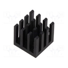 1 pcs x FISCHER ELEKTRONIK - ICK PGA 6 X 6 X 14 - Heatsink: extruded, grilled, black, L: 14mm, W: 14mm, H: 14mm