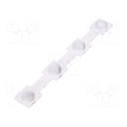 1 pcs x LEDIL - CN16606_DAISY-4X1-W - LED lens, rectangular, transparent, 50°, Colour: black, H: 20.2mm