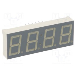 1 pcs x KINGBRIGHT ELECTRONIC - CC56-21SRWA - Display: LED, 7-segment, 14mm, 0.56', No.char: 4, red, 4.7÷24mcd