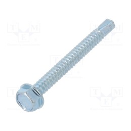 100 pcs x BOSSARD - 8262942 - Screw, for metal, with flange, 6.3x60, Head: hexagonal, 10mm, zinc
