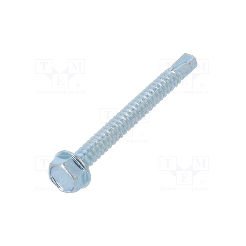 100 pcs x BOSSARD - 8262942 - Screw, for metal, with flange, 6.3x60, Head: hexagonal, 10mm, zinc