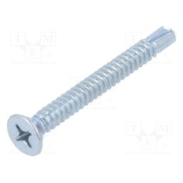 100 pcs x BOSSARD - 5515046 - Screw, for metal, 6.3x60, Head: countersunk, Phillips, PH3, zinc