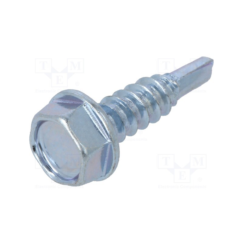 100 pcs x BOSSARD - 1394665 - Screw, for metal, with flange, 4.2x16, Head: hexagonal, 7mm, zinc