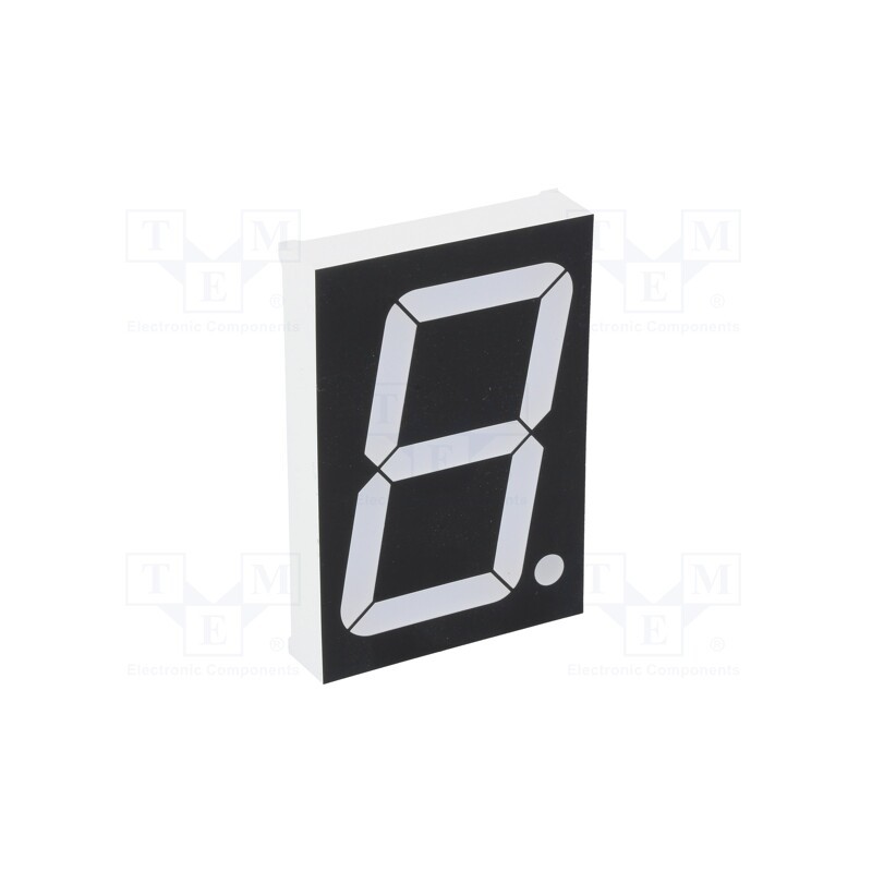 1 pcs x OPTO Plus LED - OPD-S23010UPG-BW - Display: LED, 7-segment, 56mm, 2.3', No.char: 1, green, 280mcd, anode