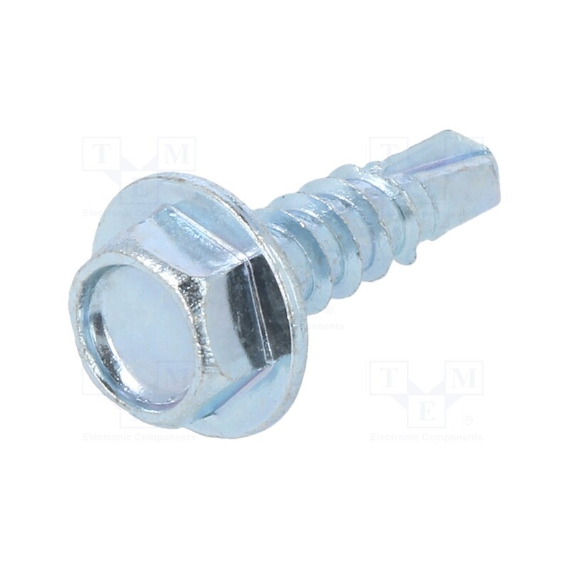 100 pcs x BOSSARD - 1476505 - Screw, for metal, with flange, 3.5x13, Head: hexagonal, 5.5mm, zinc