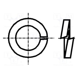 100 pcs x BOSSARD - 1226959 - Washer, spring, M4, D7.6mm, h0.9mm, spring bronze, BN 585