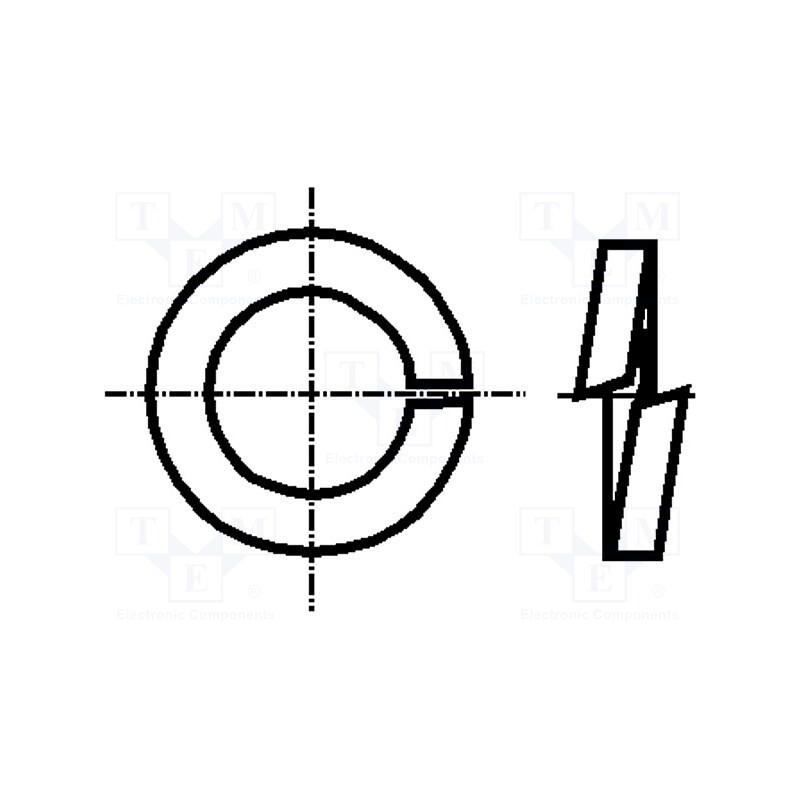 100 pcs x BOSSARD - 1226959 - Washer, spring, M4, D7.6mm, h0.9mm, spring bronze, BN 585