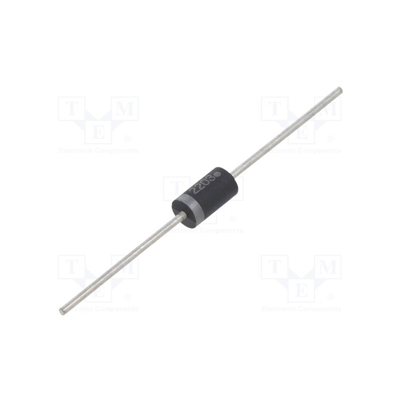 1 pcs x ONSEMI - 1N5401G - Diode: switching, THT, 100V, 3A, Ifsm: 200A, DO27, Ufmax: 1V, Ir: 50uA