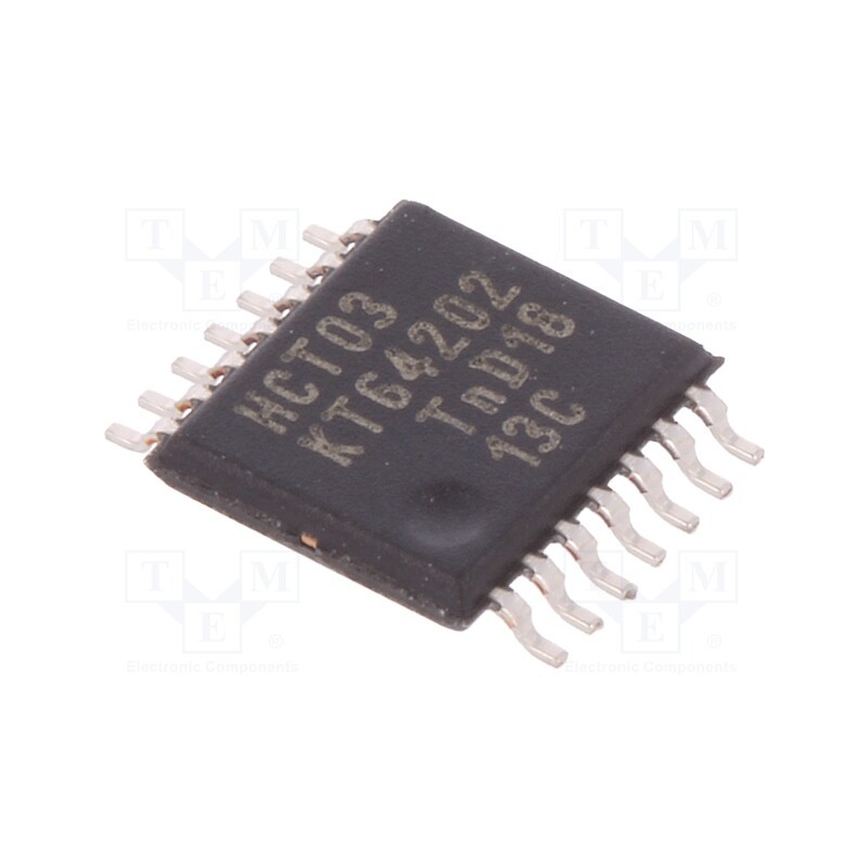 3 pcs x NEXPERIA - 74HCT03PW,112 - IC: digital, NAND, Ch: 4, IN: 2, CMOS,TTL, SMD, TSSOP14, 4.5÷5.5VDC