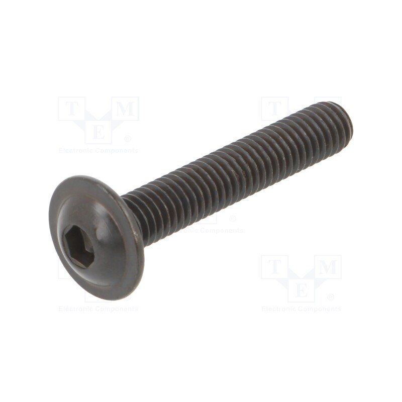 100 pcs x BOSSARD - 5402470 - Screw, with flange, M6x35, 1, Head: button, hex key, HEX 4mm, steel