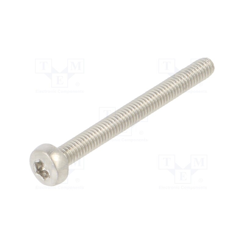 100 pcs x BOSSARD - 3271696 - Screw, M2.5x25, 0.45, Head: button, Torx®, TX08, ISO 14583