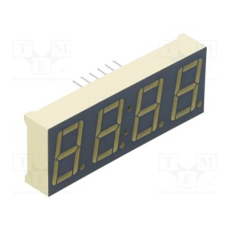 1 pcs x KINGBRIGHT ELECTRONIC - CC56-12SURKWA - Display: LED, 7-segment, 14.2mm, 0.559', No.char: 4, red, 31÷72mcd