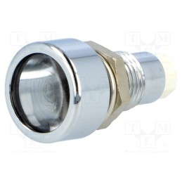 1 pcs x SIGNAL-CONSTRUCT - SML1 089 - LED holder, 5mm, metal, convex, IP67