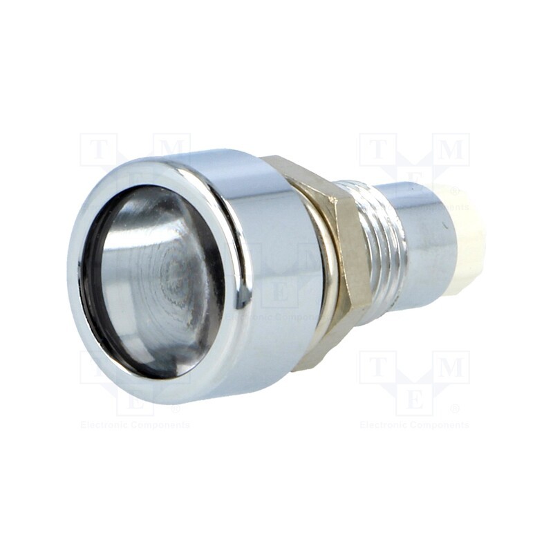 1 pcs x SIGNAL-CONSTRUCT - SML1 089 - LED holder, 5mm, metal, convex, IP67