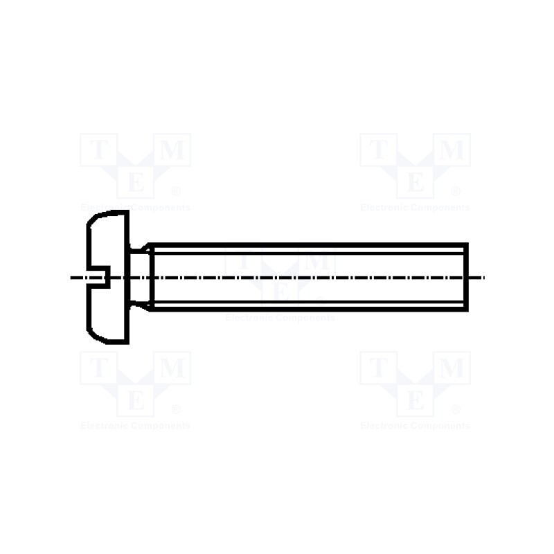 100 pcs x BOSSARD - 1402552 - Screw, M8x25, 1.25, Head: cheese head, slotted, polyamide, DIN 85A