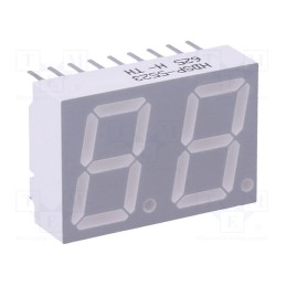 1 pcs x BROADCOM (AVAGO) - HDSP-5523 - Display: LED, 7-segment, 14.22mm, 0.56', No.char: 2, red, 0.9÷2.8mcd
