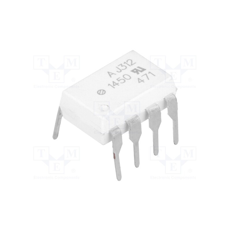 1 pcs x BROADCOM (AVAGO) - HCPL-J312-000E - Optocoupler, THT, Ch: 1, OUT: IGBT driver, 3.75kV, DIP8, 35kV/μs