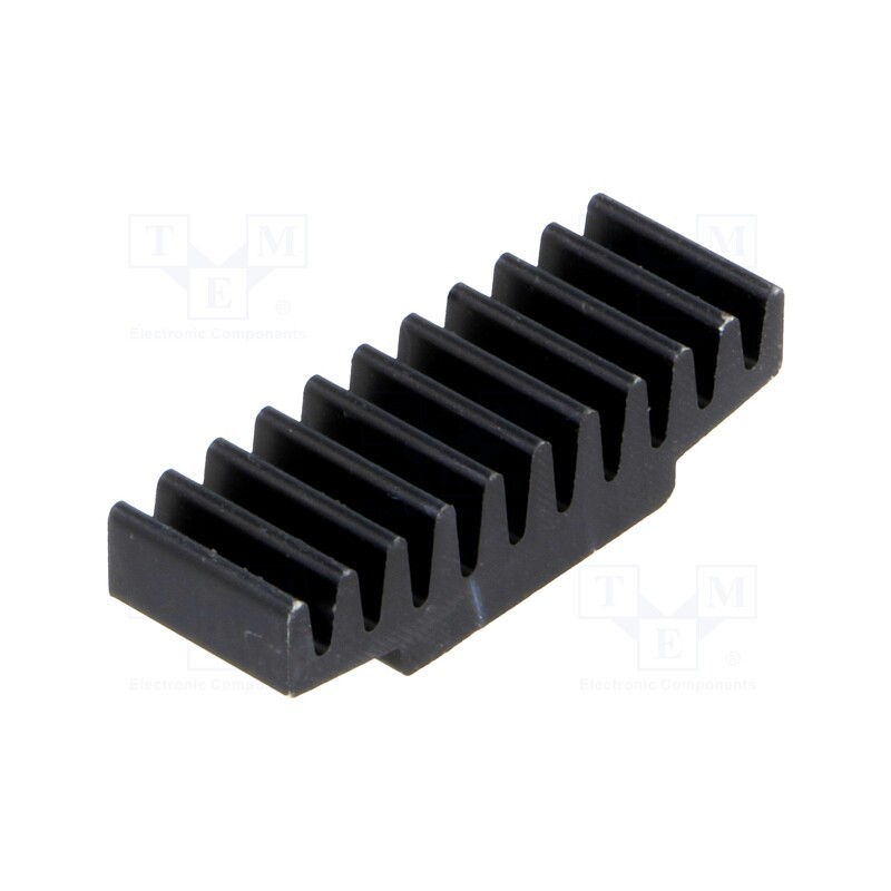 1 pcs x FISCHER ELEKTRONIK - ICKSMDC10SA - Heatsink: extruded, black, L: 10mm, W: 30mm, H: 7.5mm, 26K/W, anodized