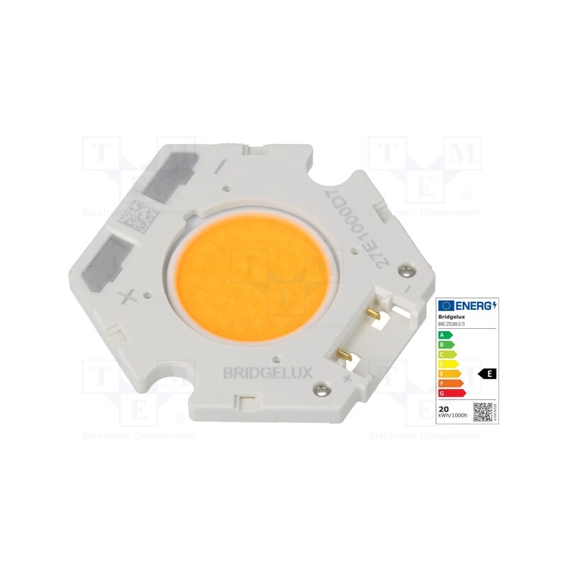 1 pcs x BRIDGELUX - BXRC-27E1000-D-73 - Power LED, COB, 120°, 350mA, P: 8.9W, 1215lm, CRImin: 80, 137lm/W