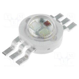 1 pcs x OPTOSUPPLY - OSTCXBEAC1E - Power LED, tricolour, RGB, 120°, 350mA, 460nm,525nm,625nm, P: 3W