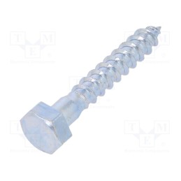 100 pcs x BOSSARD - 1395297 - Screw, for wood, 8x50, Head: hexagonal, none, 13mm, steel, zinc
