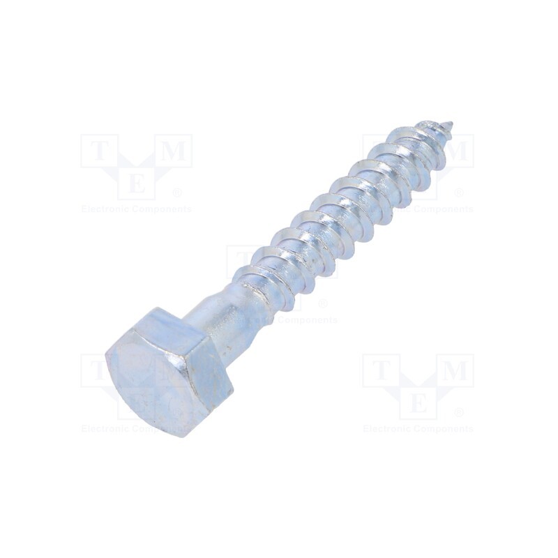 100 pcs x BOSSARD - 1395297 - Screw, for wood, 8x50, Head: hexagonal, none, 13mm, steel, zinc
